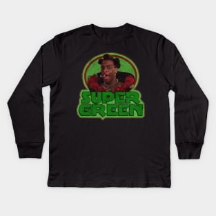 Super Green 5 Element Kids Long Sleeve T-Shirt